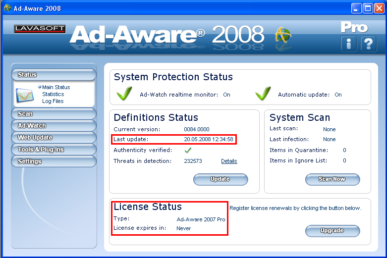 Lavasoft Ad Aware 2008 7 1 0 8 FiNAL Cracked httpshare com preview 0