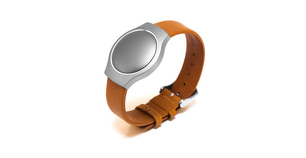 Bán dây da (leather band) cho Misfit Shine màu da nâu (tan color) new 100%