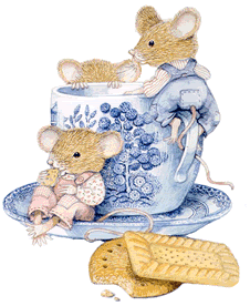 Teacup and cookies mouse Pictures, Images and Photos
