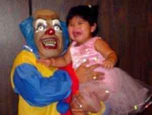 Mex girl crying w clown Pictures, Images and Photos