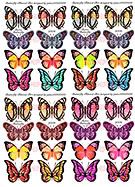 Classic Butterflies Collage Sheet