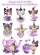 Tea Cup Baby Purple Collage Sheet