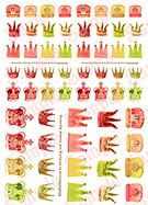 60 Crowns Orange Collage Sheet