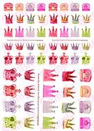 60 Crowns Pink Collage Sheet