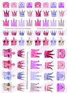 60 Crowns Purple Collage Sheet