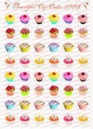 Cup Cakes Small Collage Sheet