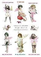 Cupid Baby Collage Sheet