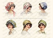 Victorian Laced Girls Collage Sheet