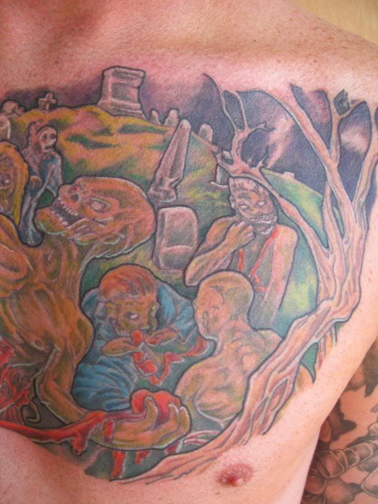 update on a chest piecetattoo