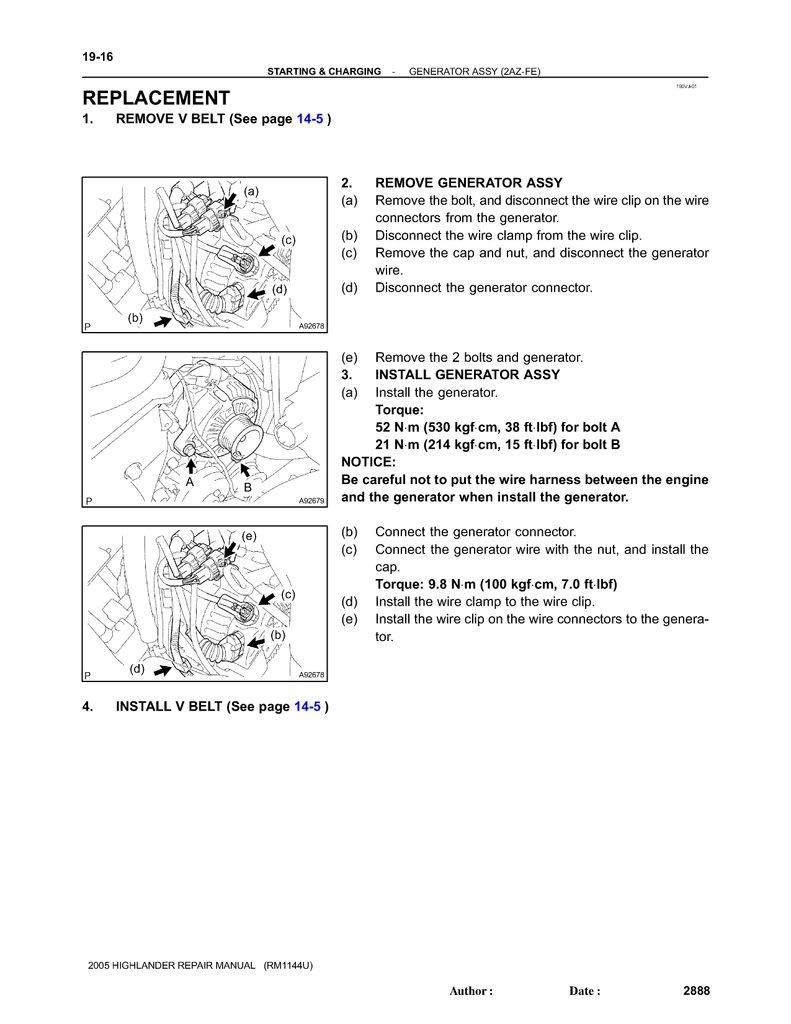 2004 Highlander - Replacing Alternator ? | Toyota Nation Forum