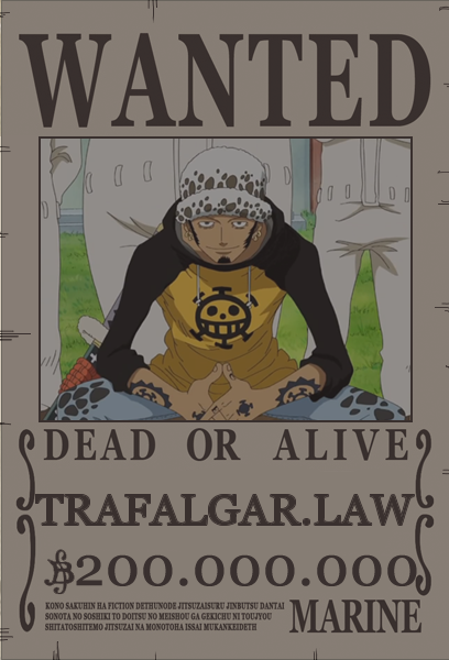 Trafalgar Law Wanted Poster