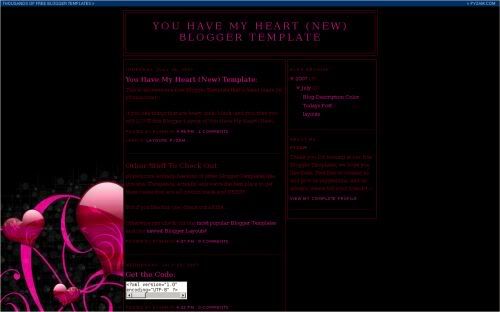 Blogger Template You Have My Heart