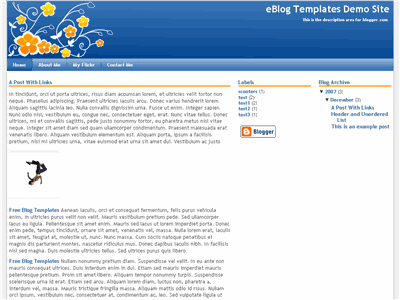 Blue Hawaii Blogger Template