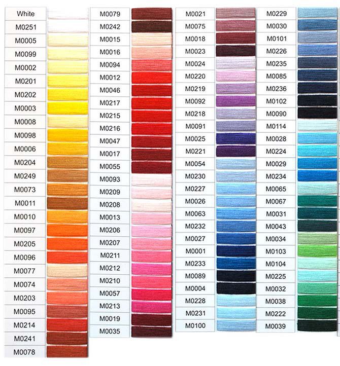 Coats Thread Colour Chart