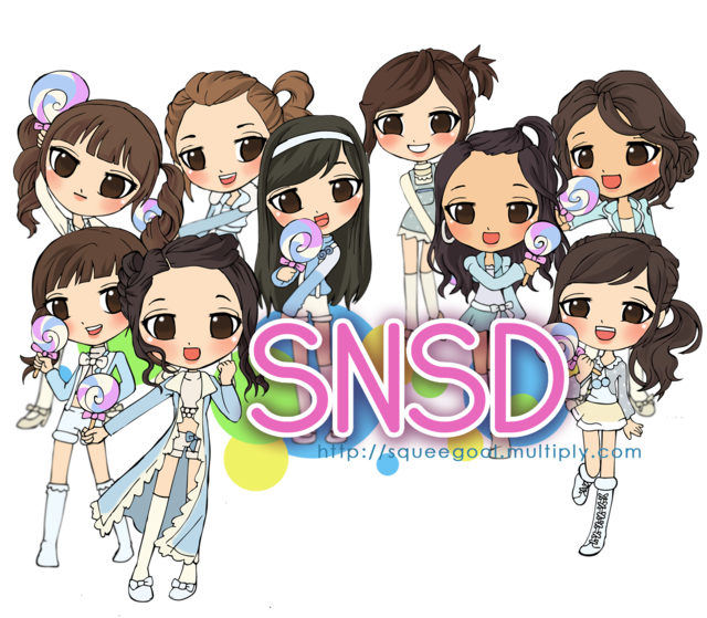 Girls Generation Chibi. chibi các nhóm nhạc Kpop nà