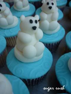 polar bear cupcakes