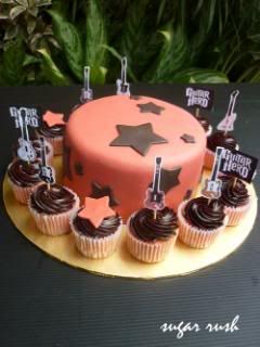 guitar hero cupcakes