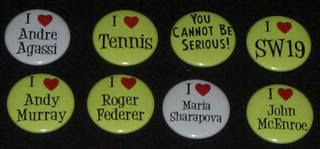 Tennis Button Badges