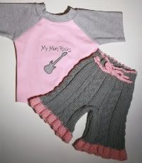 Pink Metal Braided Britches & Tee