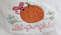 Little Pumpkin embroidered onesie