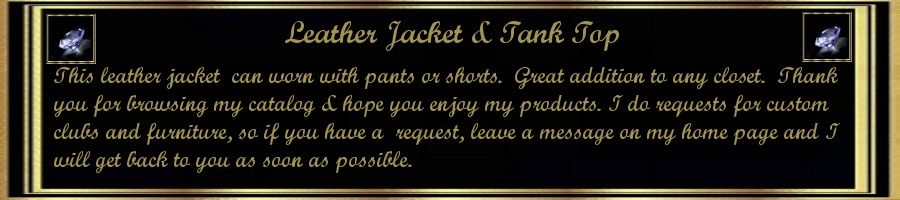 Leather Jacket &amp; Tanktop Description