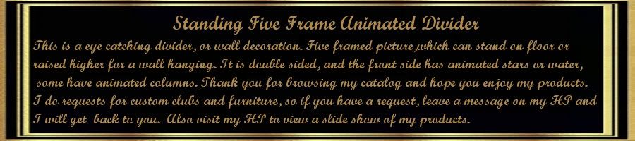 Standing Five Framed Divider Description
