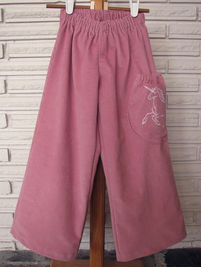 Unicorn Pocket Pink Corduroy Pants size 5