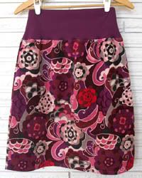 Mod Circles Corduroy Mama Skirt  XS