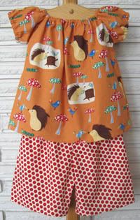 Harmony Threads Hedgehog Peasant Tunic and Capris size 2T