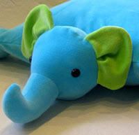 Velour Elephant Pillow