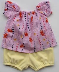 Koi Peasant Top and Bloomers size 9 mo
