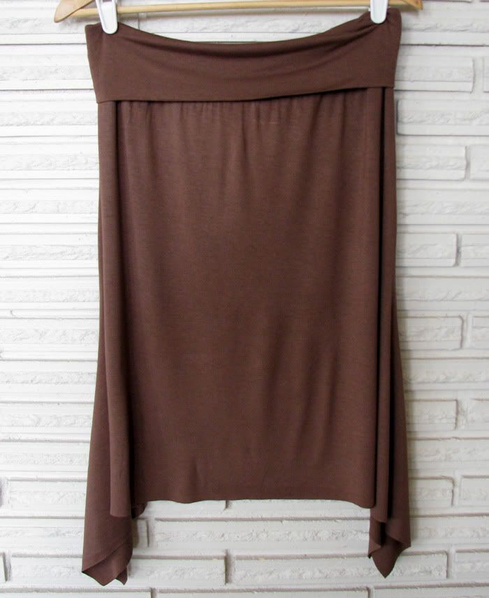 Chocolate Hankerchief Bamboo Skirt  size S & M