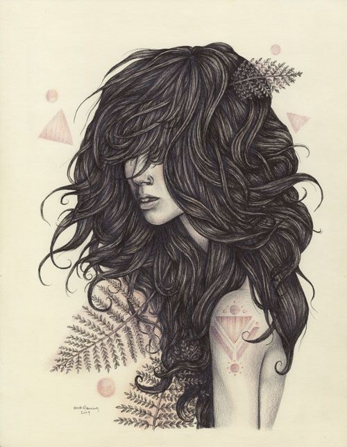 curly hair girl drawing. curly-haired-girl drawings