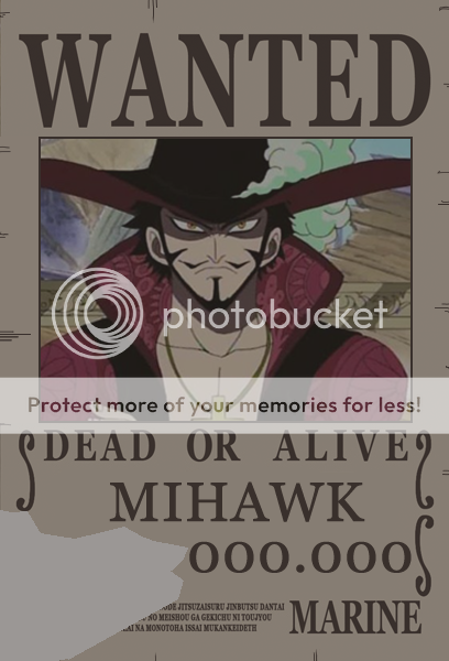 Mihawk Wanted Poster Photo by PivotBlaster7 | Photobucket